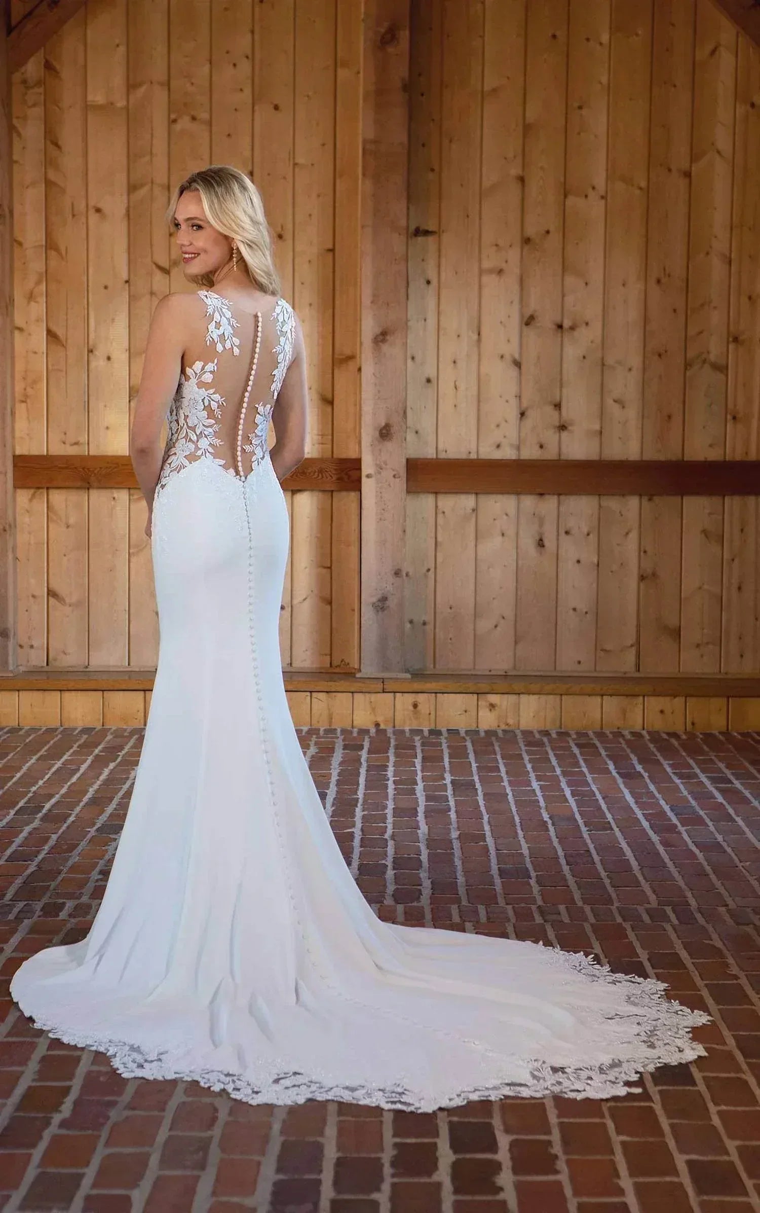 Glamorous Column Wedding Dress
