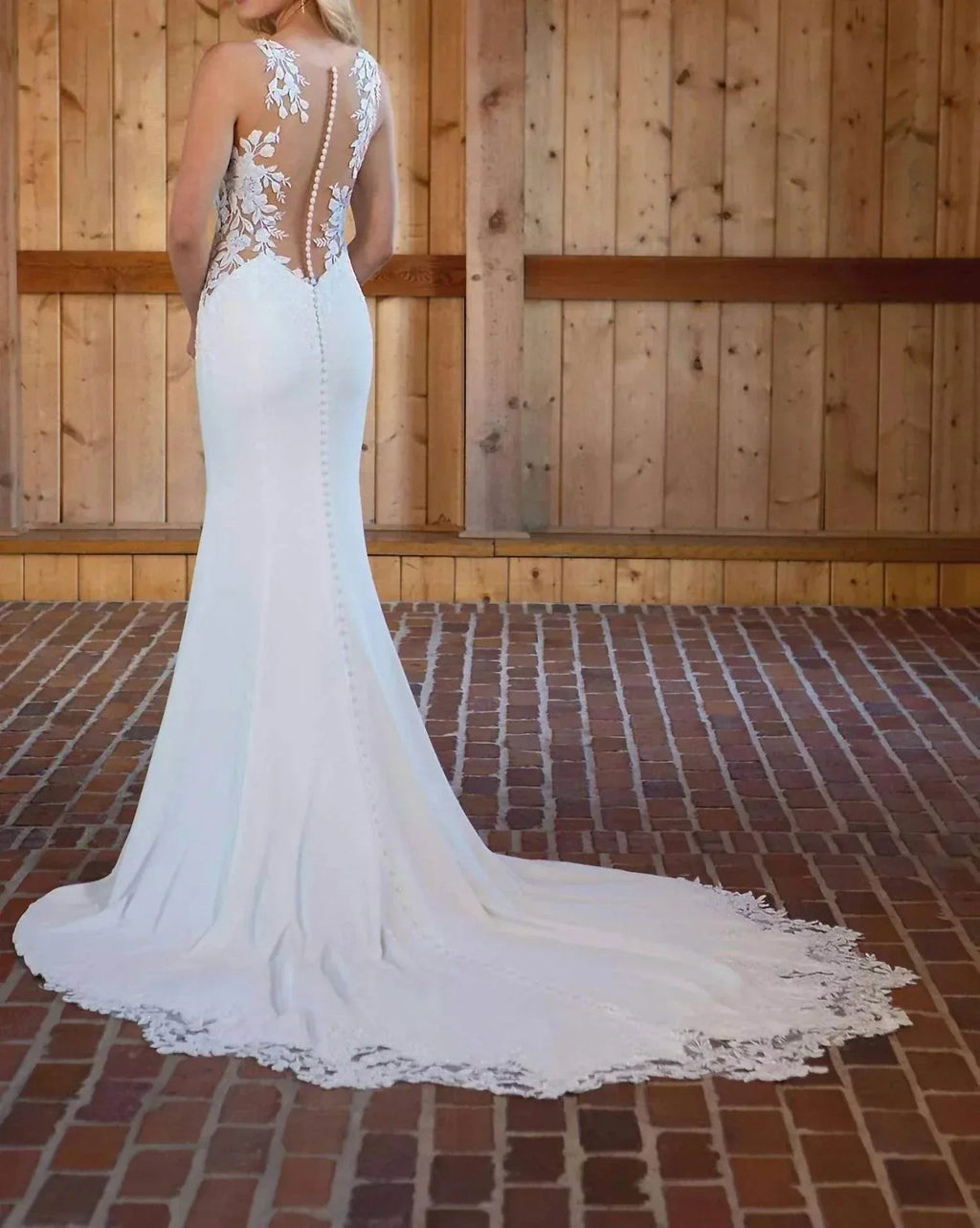 Glamorous Column Wedding Dress