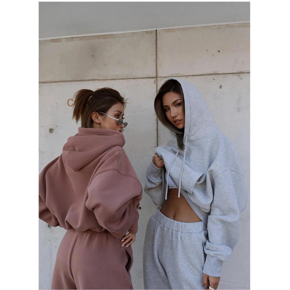 New Style Autumn And Winter Women's New Casual Hoodie Coat Sports Suit
