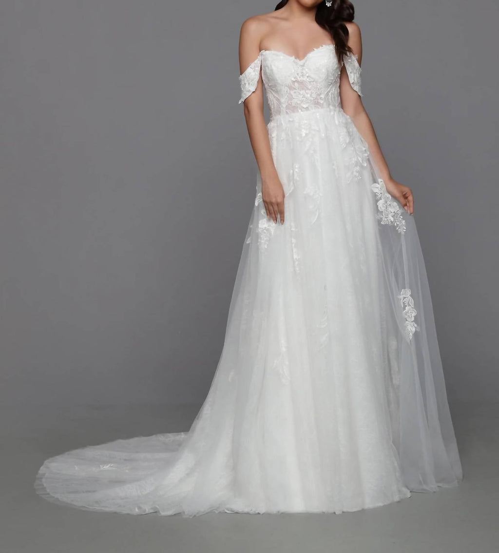 Off-the-shoulder Wedding Dress