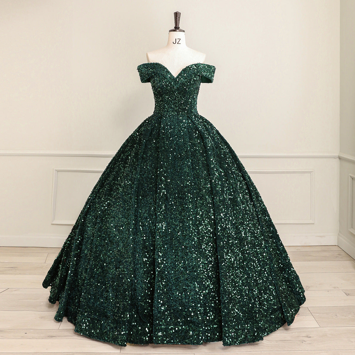 Bridal Wedding Dress Women's Sequined Ball Show Dress See SIZE chart for more details