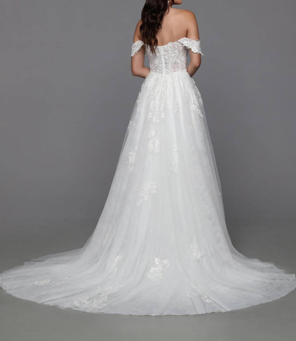 Off-the-shoulder Wedding Dress