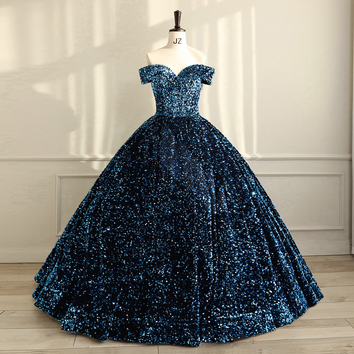Bridal Wedding Dress Women's Sequined Ball Show Dress See SIZE chart for more details