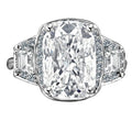 3.5CT Cushion Diamond Veneer Cubic Zirconia 14K Gold Ring. 635R71567K