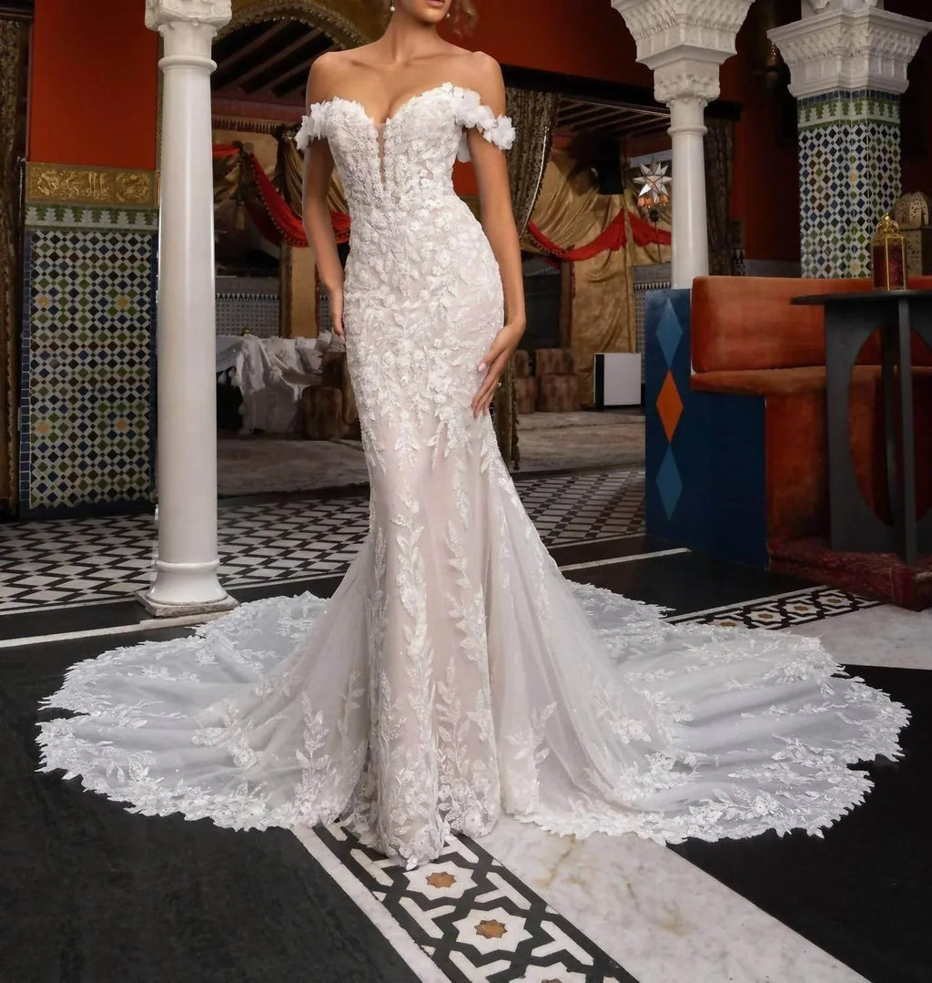 Ada Train Wedding Dress