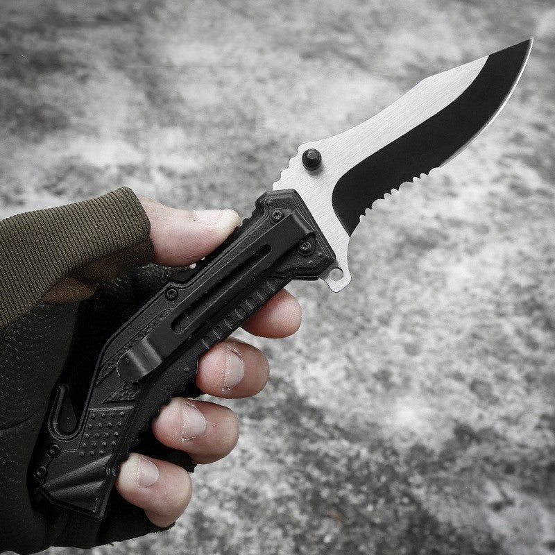 Folding Survival Knife for Wilderness Survival and Emergency Preparedness