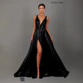 Draped-shoulder Long Dress Sleeveless High-waisted Split Dress (see size chart under more details)