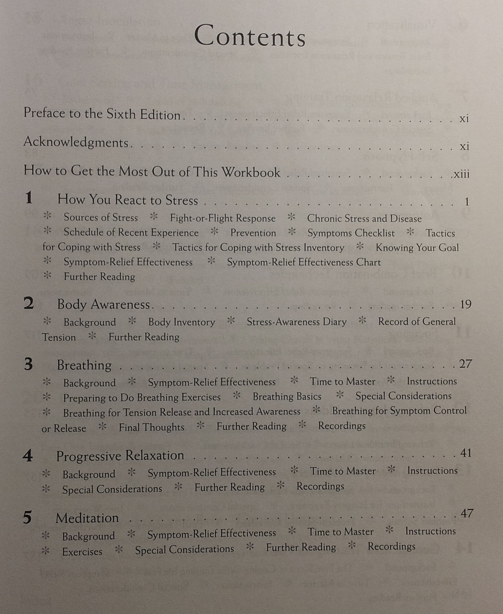 The Relaxation and Stress Reduction Workbook (A New Harbinge