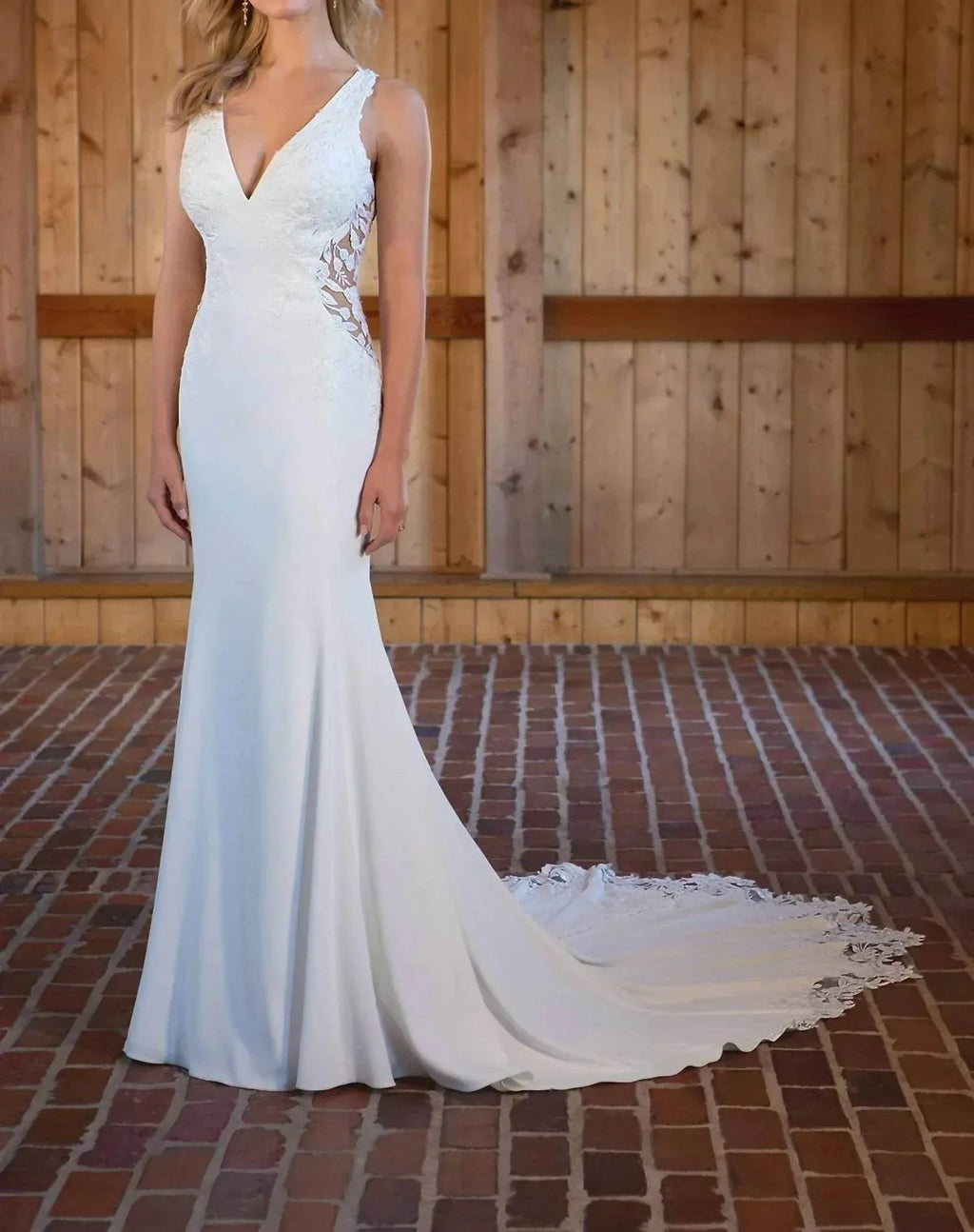 Glamorous Column Wedding Dress