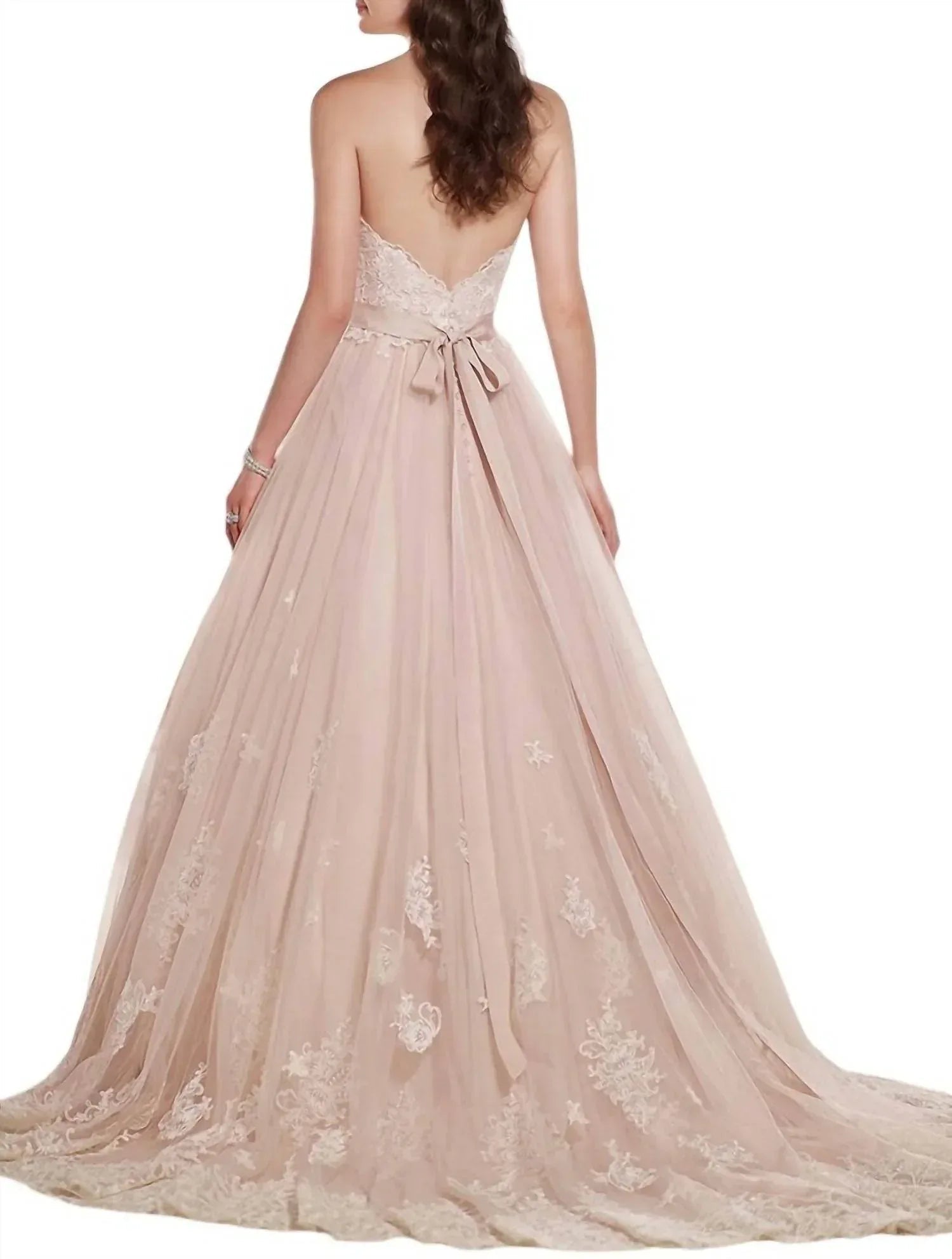 Lace on Tulle Designer Wedding Dress