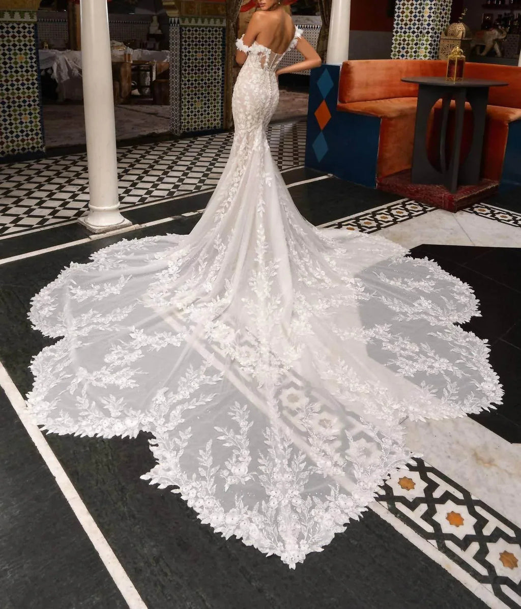 Ada Train Wedding Dress