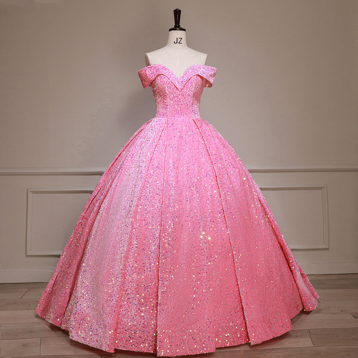 Bridal Wedding Dress Women's Sequined Ball Show Dress See SIZE chart for more details