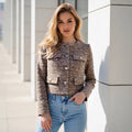 High End Chanel Coat Women Spring High Grade Socialite Short Temperamental Tweed Jacket