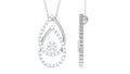 2.5 CT Moissanite Floral Teardrop Pendant in Prong Setting
