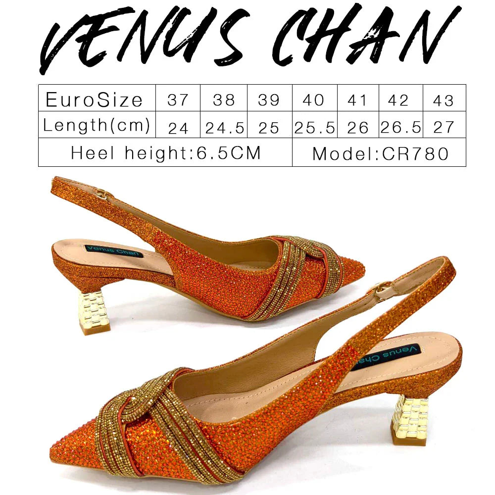 Women's Shoes and Bag Set with Rhinestone ED129