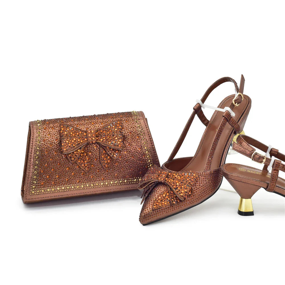 Italian Shoes And Bag Sets For Evening Party HFG1-1