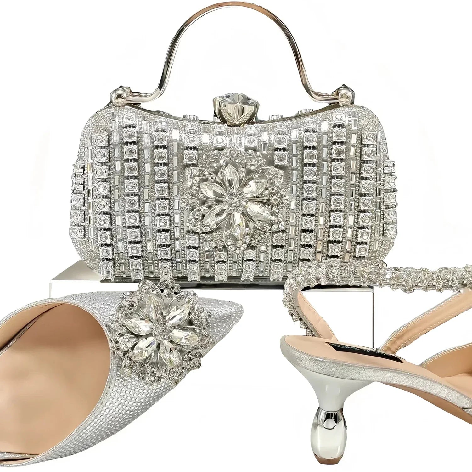 Lastest Italian Ladies Shoes with Matching Bag Set HKK1-62