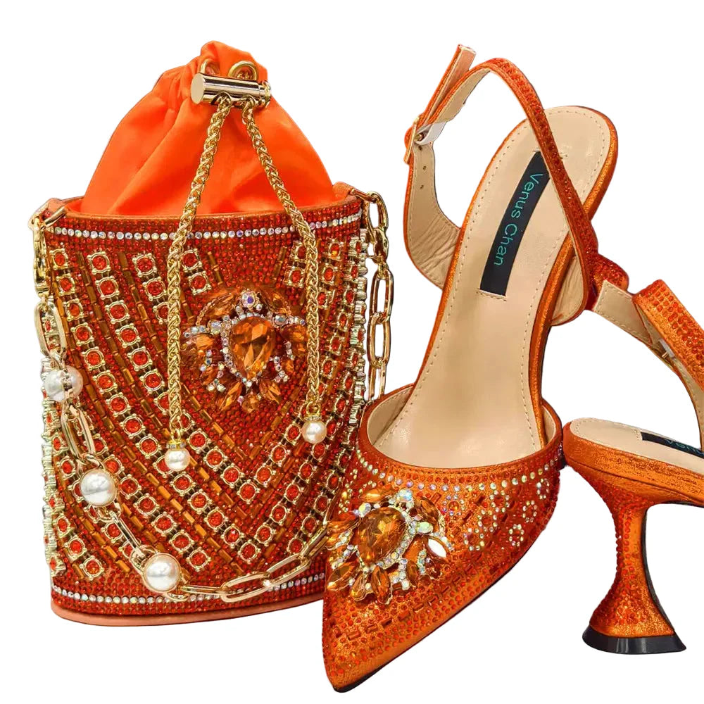 New Italian Shoes and Bags Matching Set Design Wedding 01