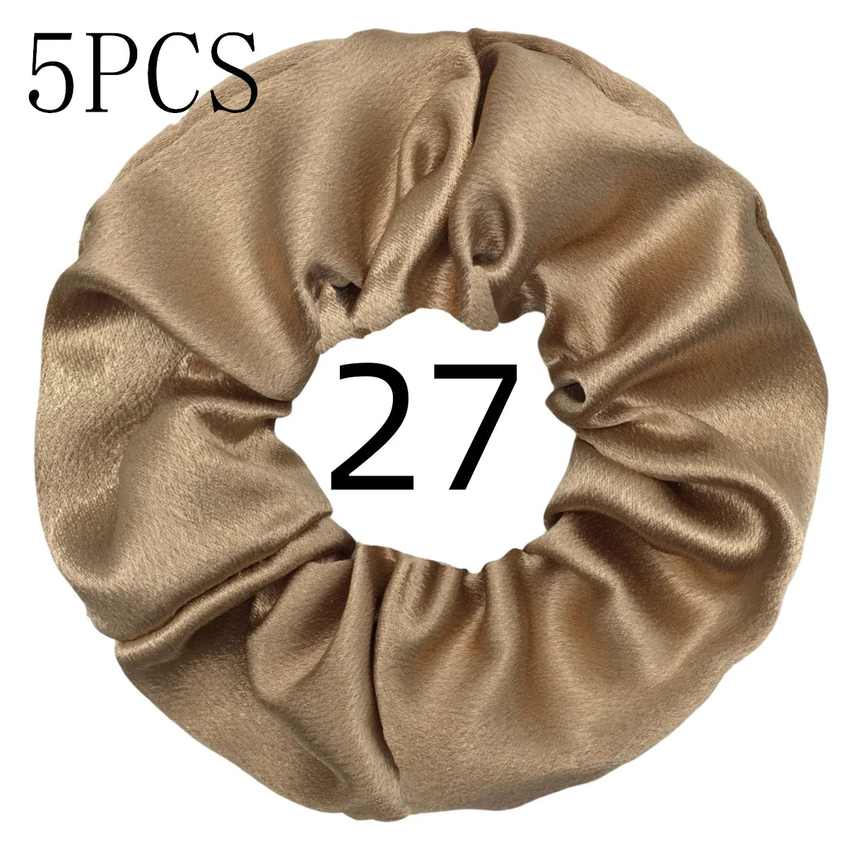 10/5 Pcs Satin Hair Scrunchies Set for Women & Girls – Soft Silk Elastic Hair Bands | Elegant Solid Color Ponytail Holders & Headwear Accessories