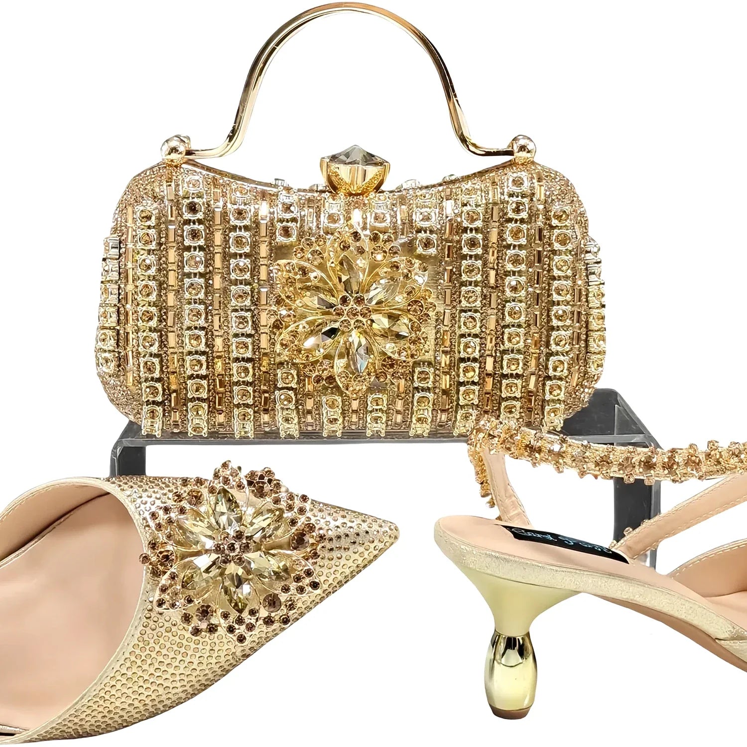 Lastest Italian Ladies Shoes with Matching Bag Set HKK1-62