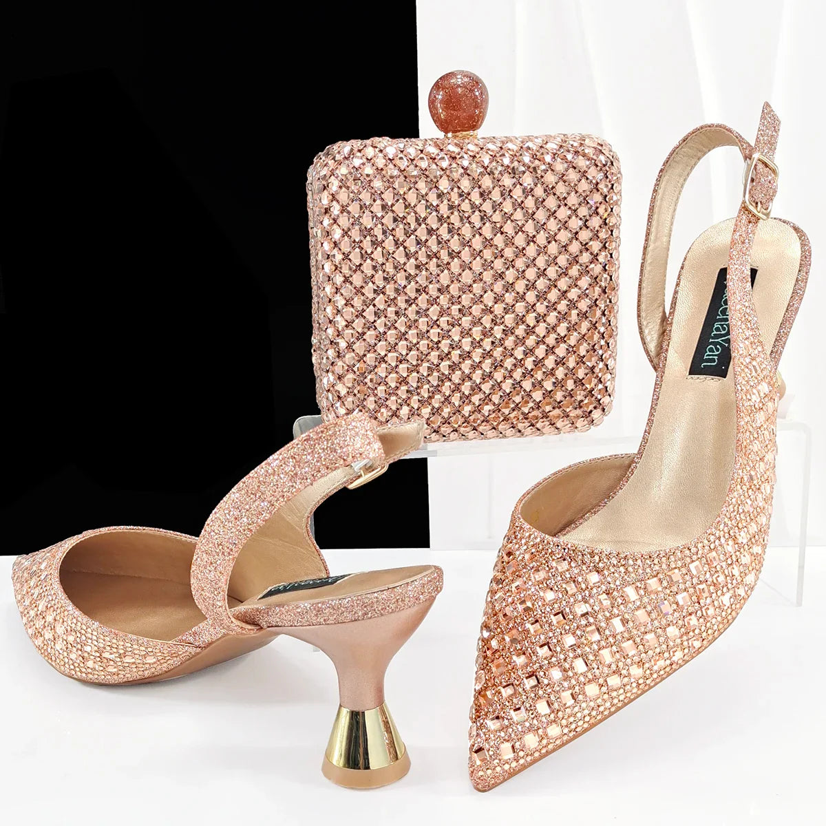 Lastest Italian Design Ladies Shoes with Matching Bag Set HZS1-1