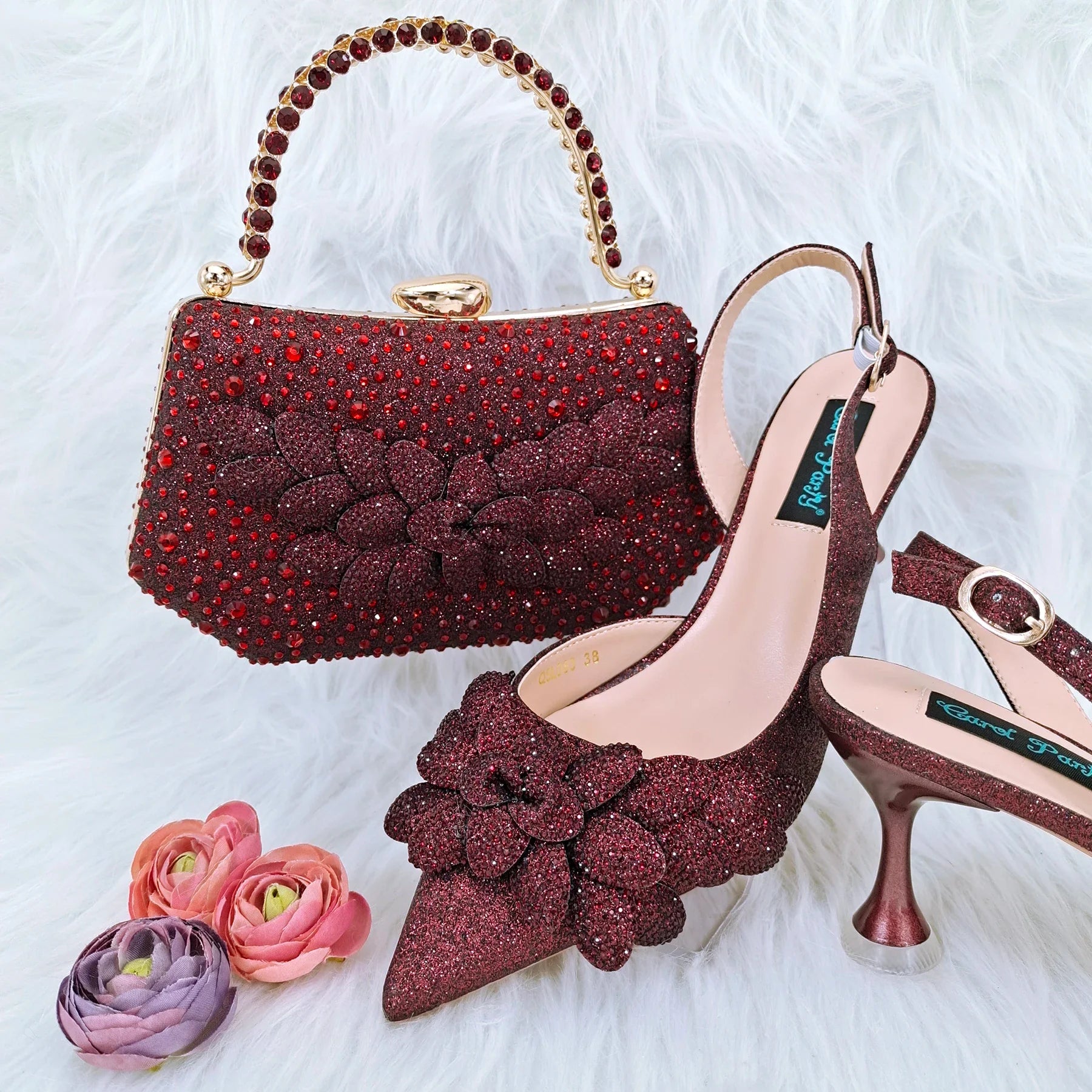 Latest Ladies Bag and Shoes Set EDN106