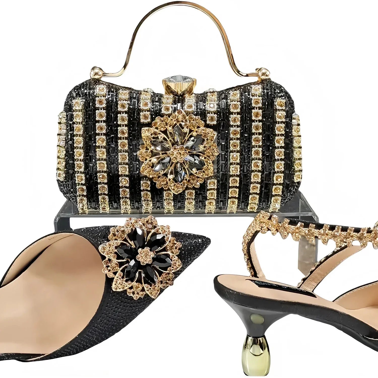Lastest Italian Ladies Shoes with Matching Bag Set HKK1-62