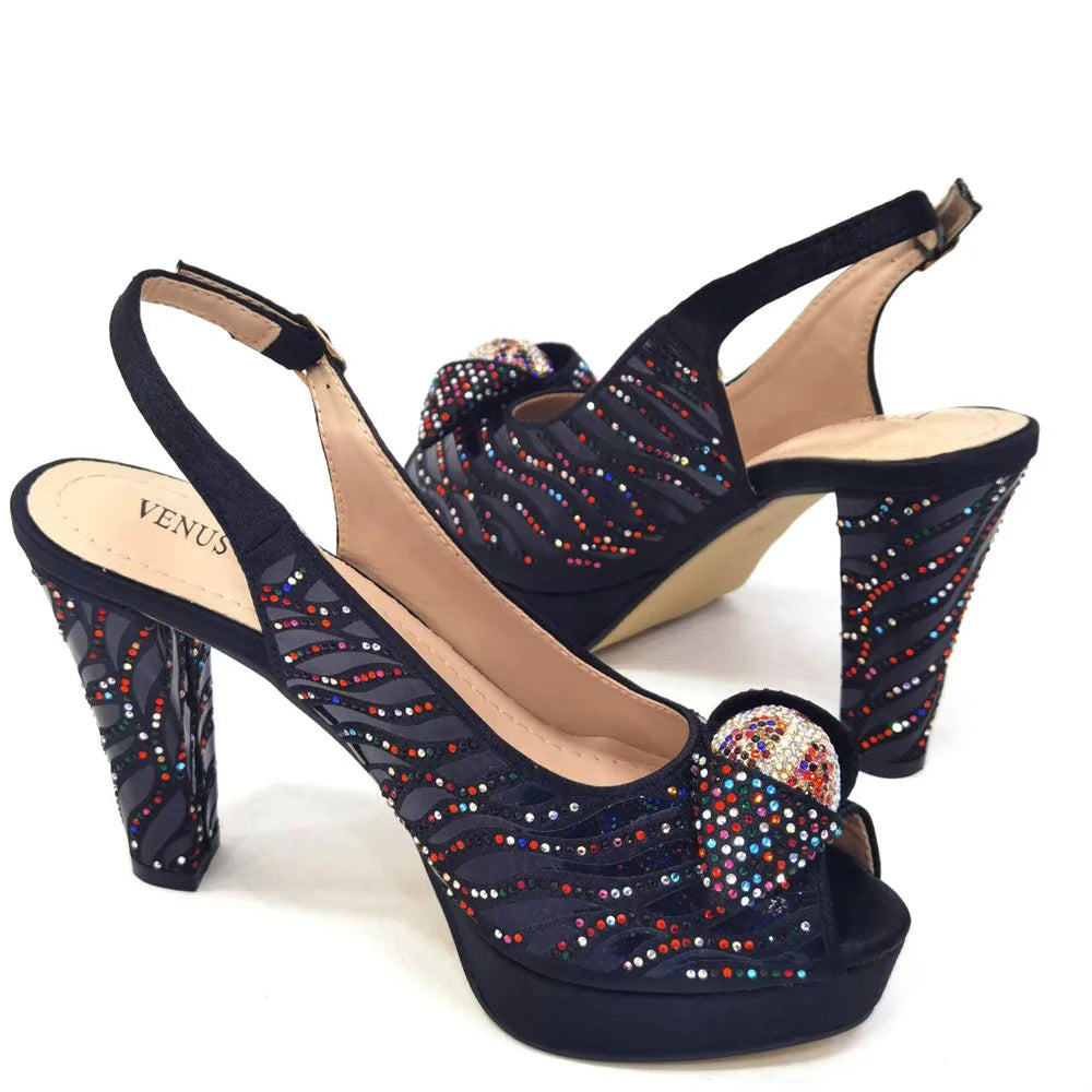 New Fashion Ladies Shoes Matching Bag Set HTRE45