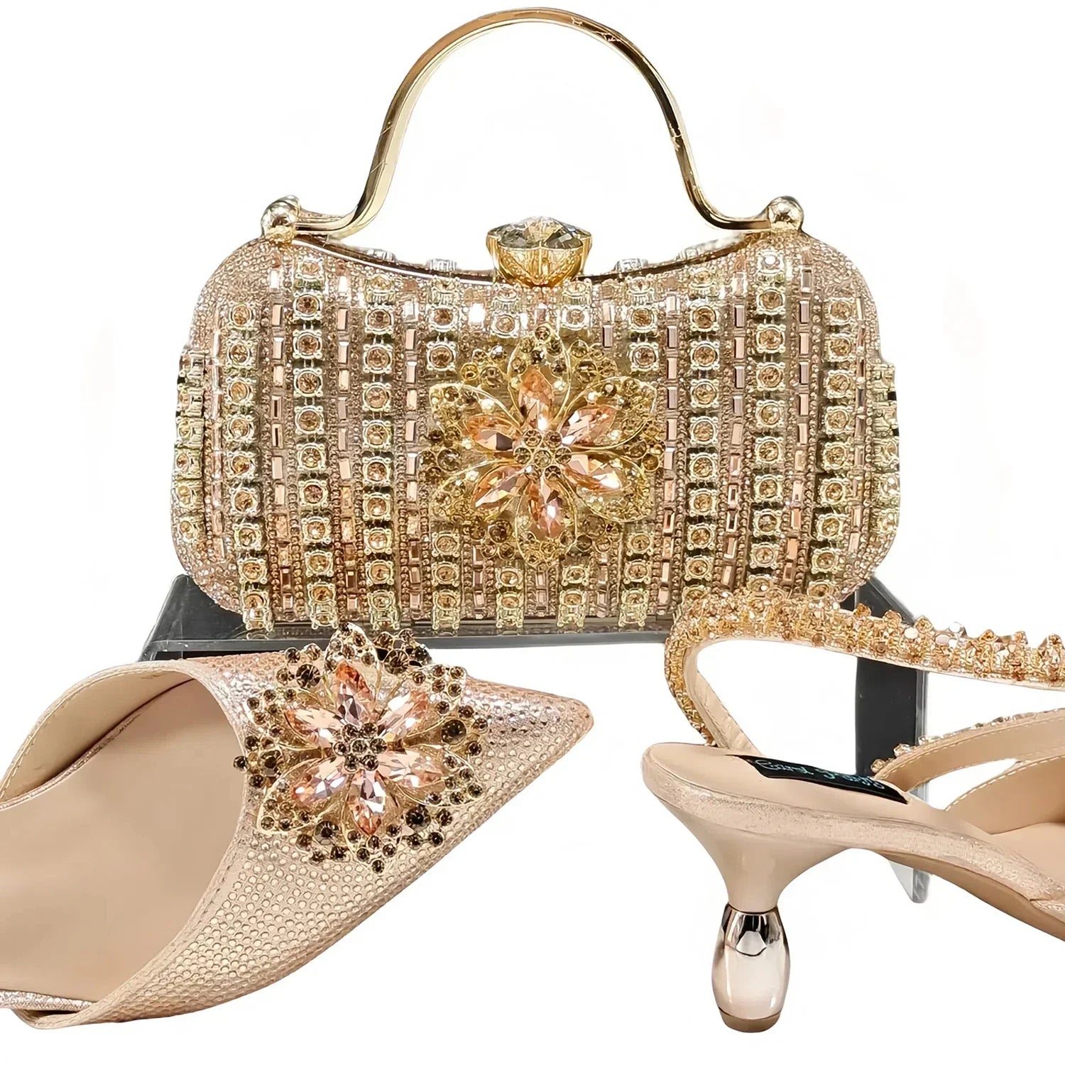 Lastest Italian Ladies Shoes with Matching Bag Set HKK1-62