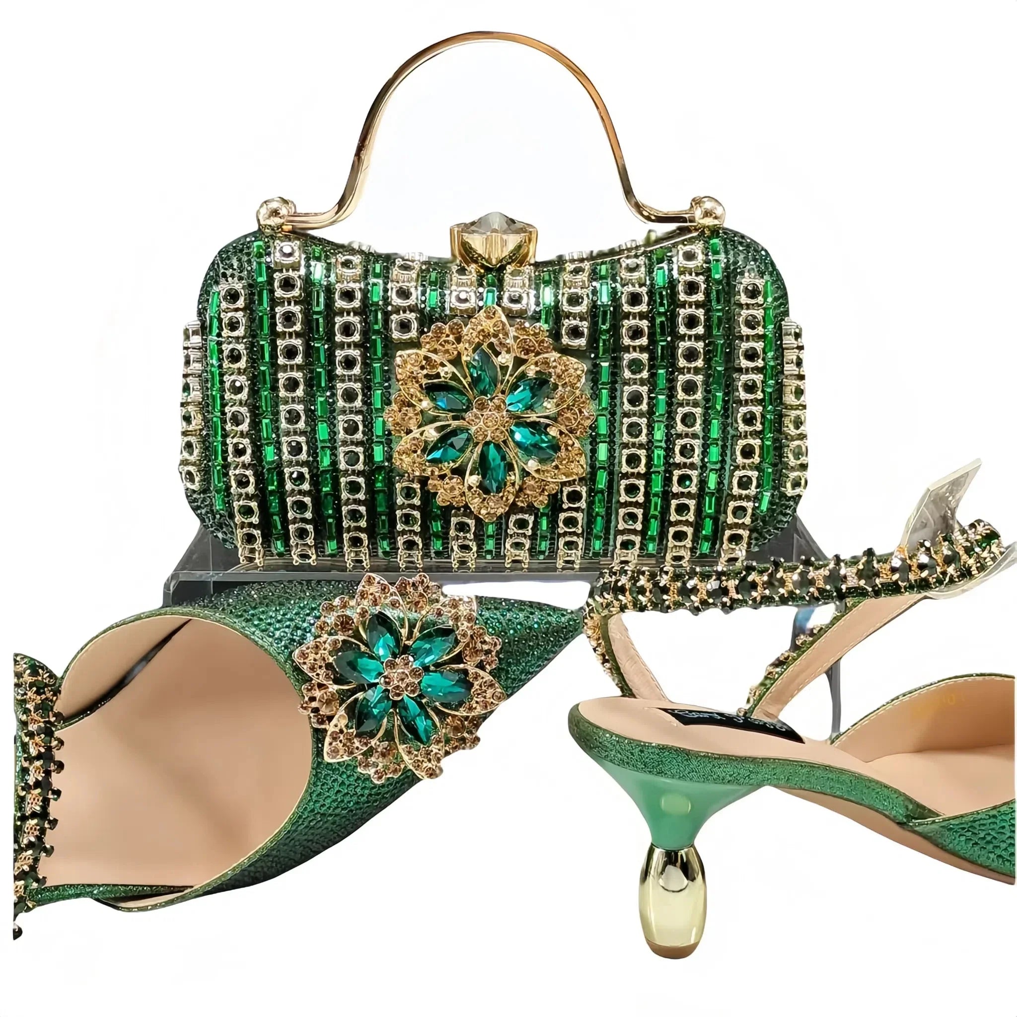 Lastest Italian Ladies Shoes with Matching Bag Set HKK1-62