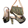 New Fashion Ladies Shoes Matching Bag Set HTRE45