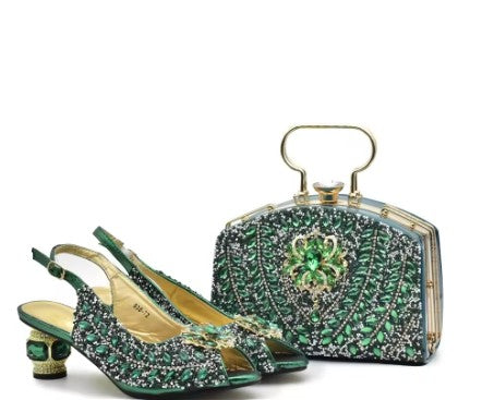Latest Italian Shoes and Matching Bag Set ED201