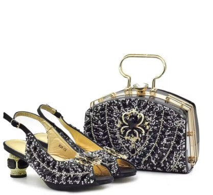 Latest Italian Shoes and Matching Bag Set ED201