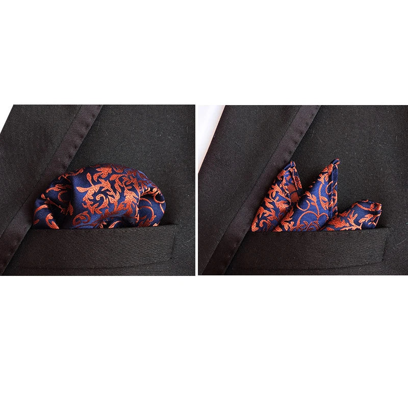 41 Colors 25 x 25 cm (9.8 x 9.8 in) Men's Pocket Square Handkerchief - Paisley, Dot & Stripe Wedding Hanky