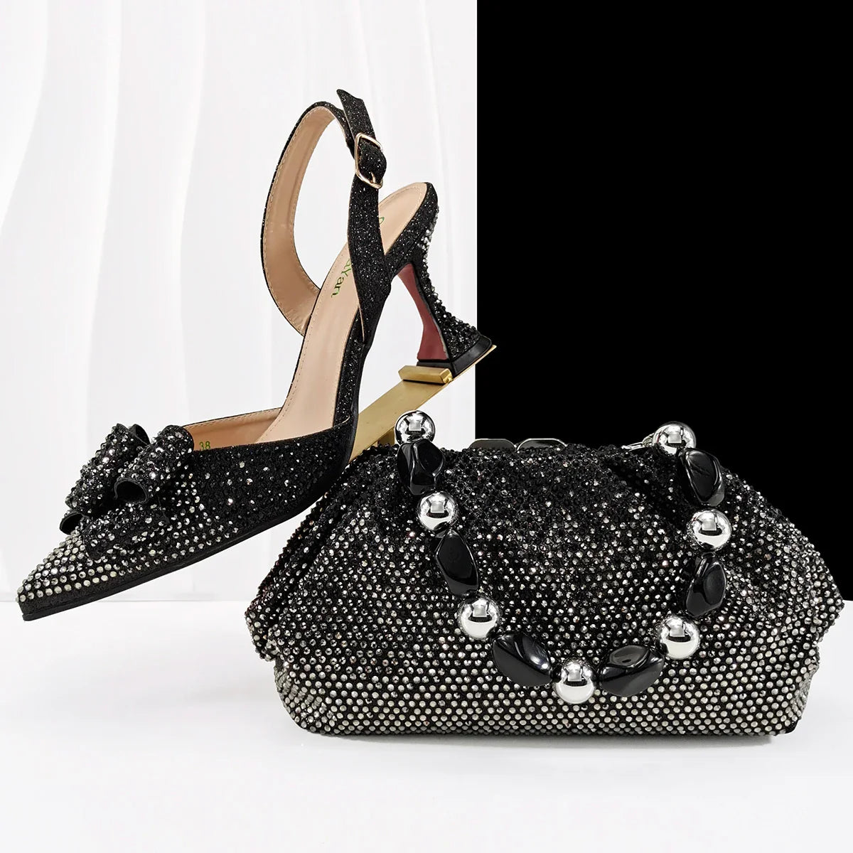 High Quality Style Ladies Shoes And Bags Set HC1-1
