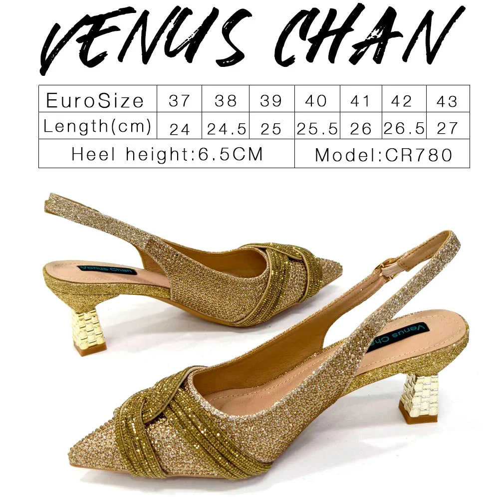 Women's Shoes and Bag Set with Rhinestone ED129
