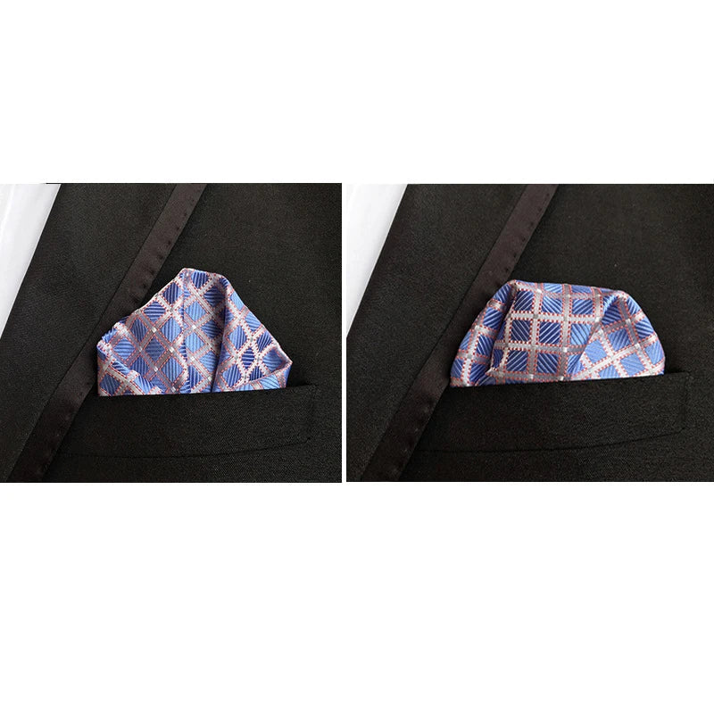 41 Colors 25 x 25 cm (9.8 x 9.8 in) Men's Pocket Square Handkerchief - Paisley, Dot & Stripe Wedding Hanky