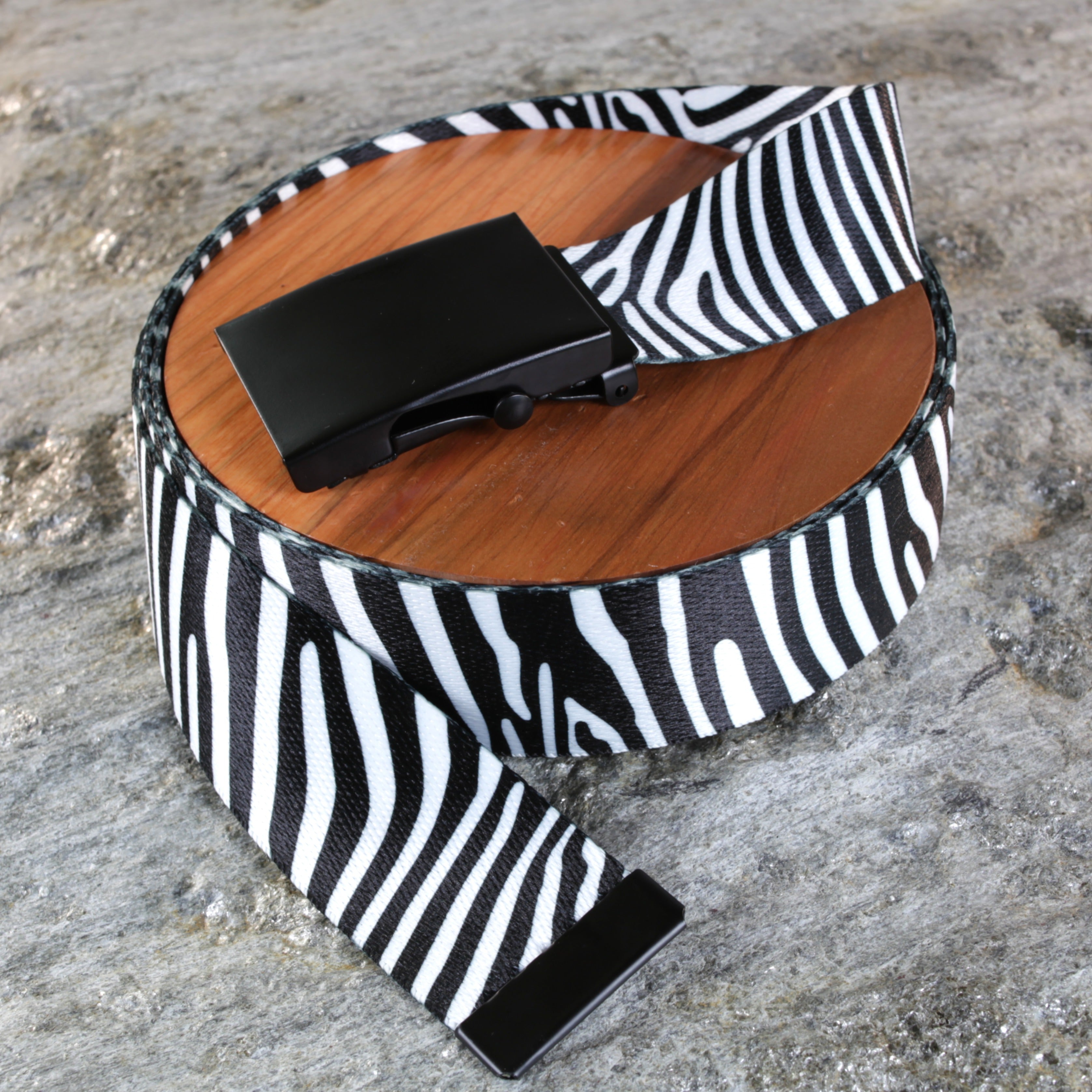 Zebra Print Belt - Small to Plus Size - Multiple Buckle Options