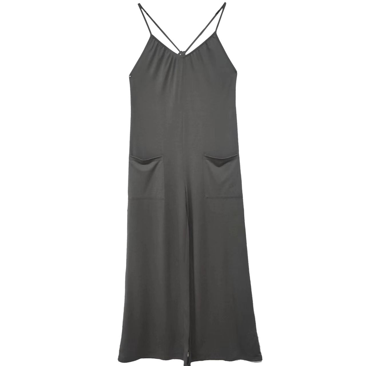 Women’s Pleated Chest Cross-Strap Jumpsuit