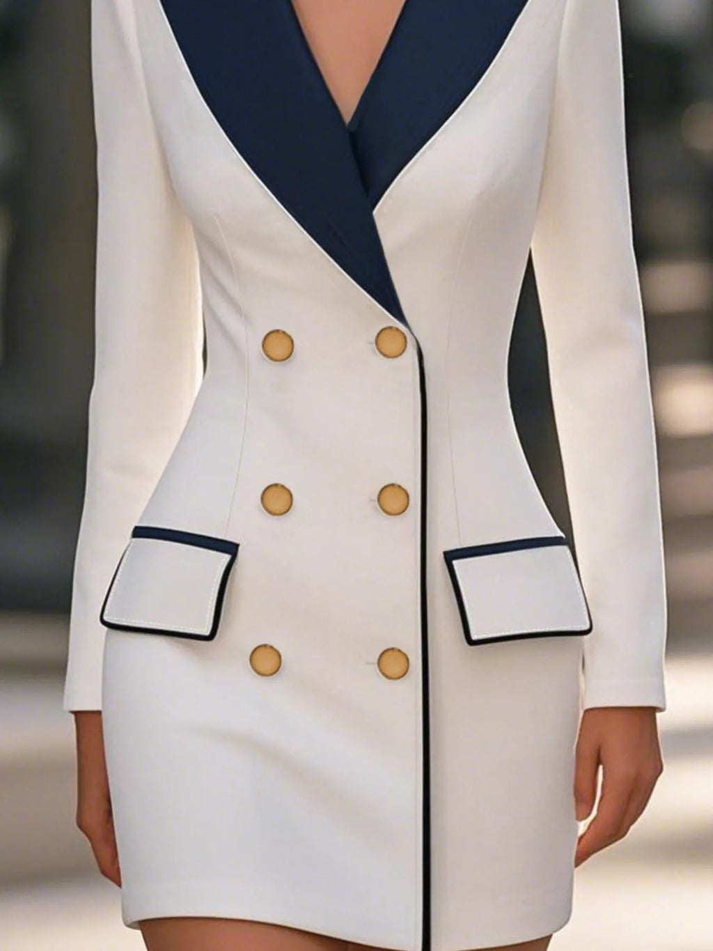 Double-Breasted Blazer Dress (See size chart where applicable)