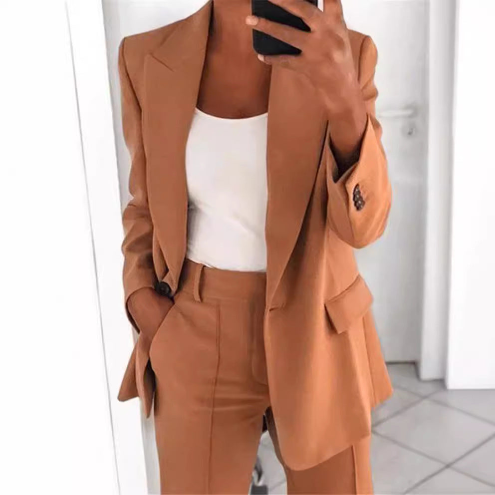 Women's Fashion Leisure Suit Trousers Suit
