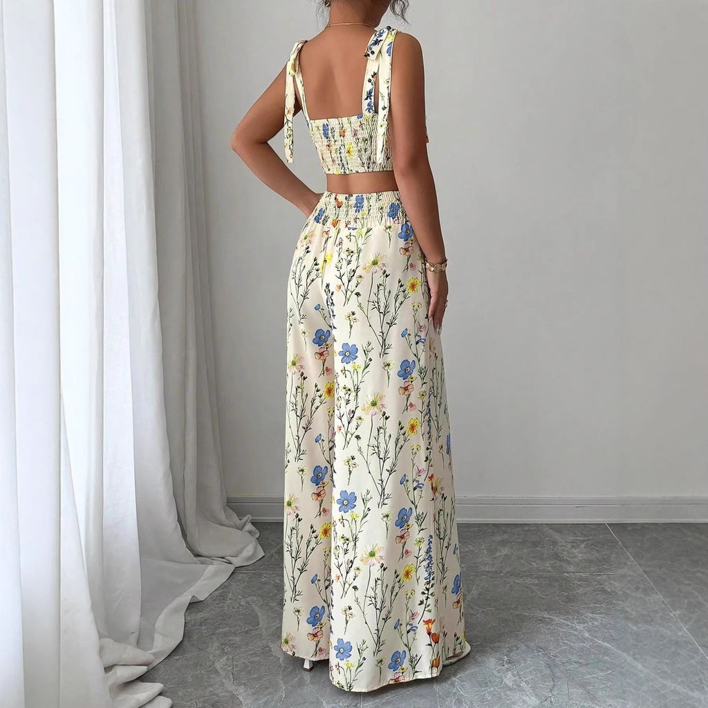 Printed Camisole Womens Top And Pants Set (see size chart under more details)