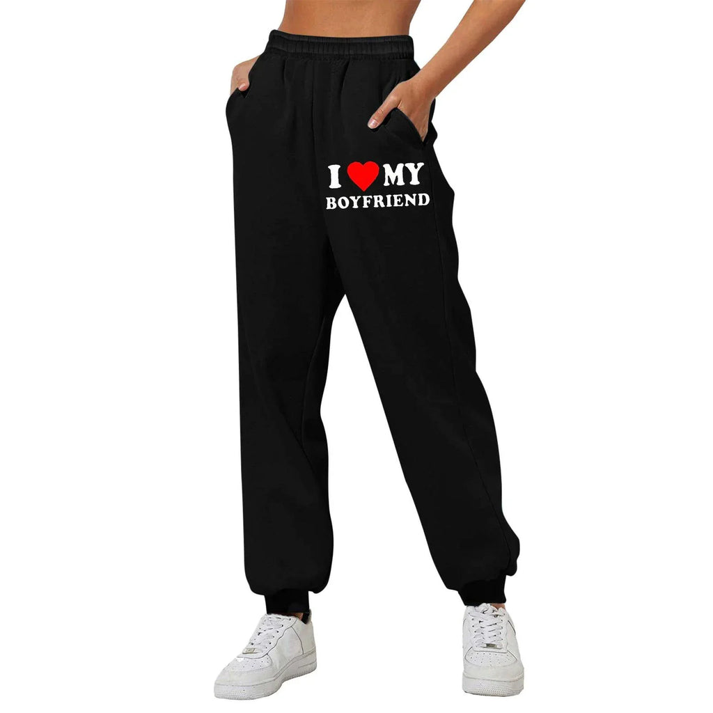 Chic Love Print Trousers