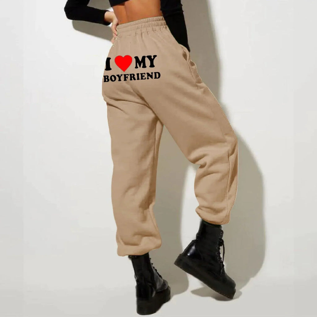 Chic Love Print Trousers