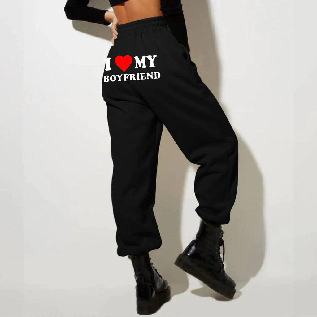 Chic Love Print Trousers