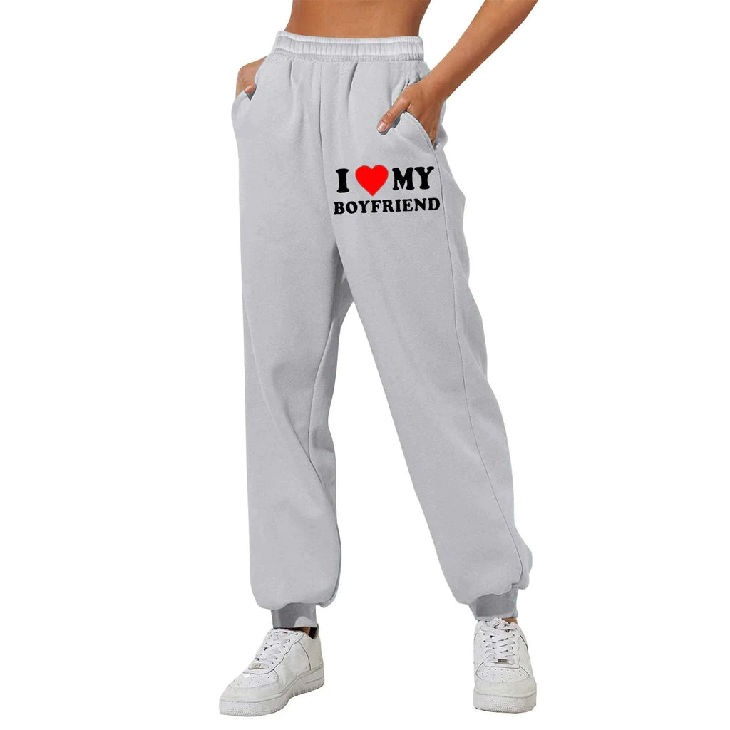 Chic Love Print Trousers