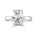Radiant Diamond Veneer Cubic Zirconia 14K Gold Ring. 635R004K