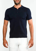 3-button Knit Polo Shirt