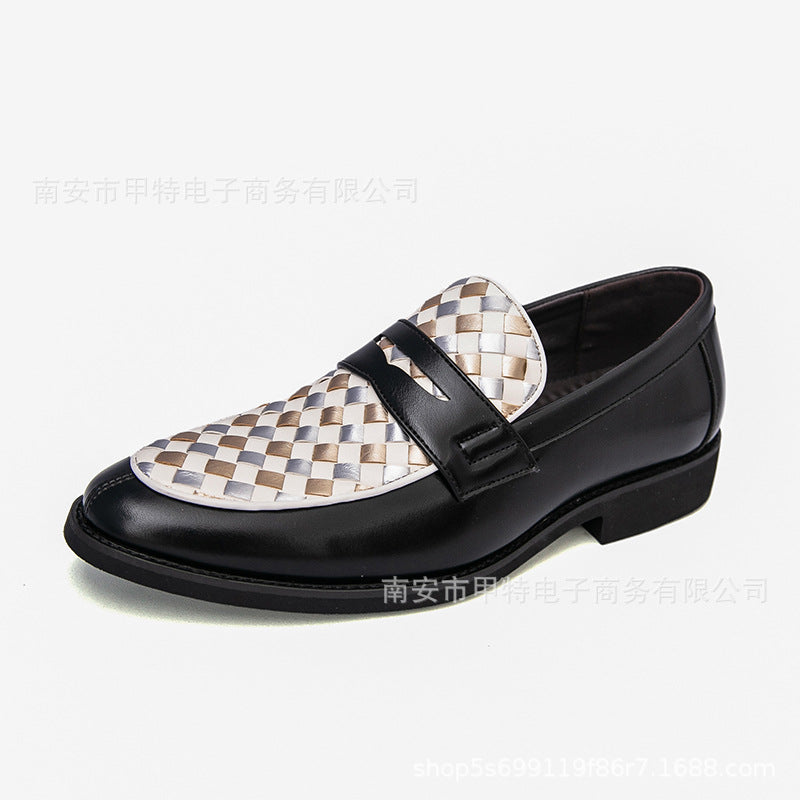Men's Pointed-Toe Leather Dress Shoes - Business Casual Formal Footwear