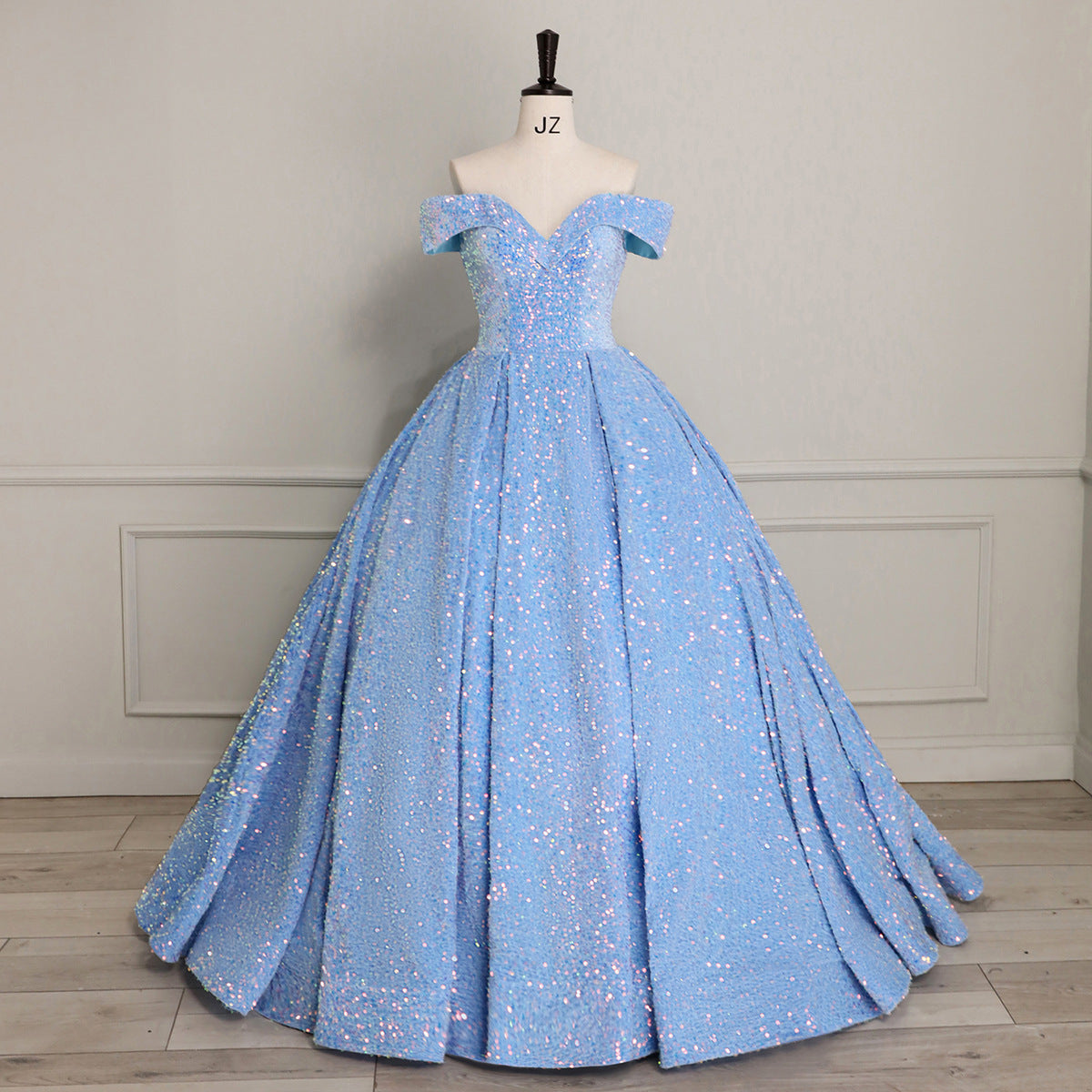 Bridal Wedding Dress Women's Sequined Ball Show Dress See SIZE chart for more details